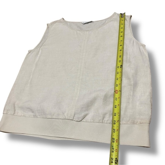 Tatuum Beige Boxy Linen Blouse OMALO – Small - Picture 9 of 13